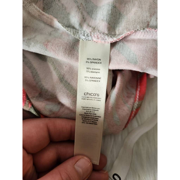 Chicos Womens Straight Skirt Multicolor Animal Print Long Maxi Front Slit L - Picture 6 of 6